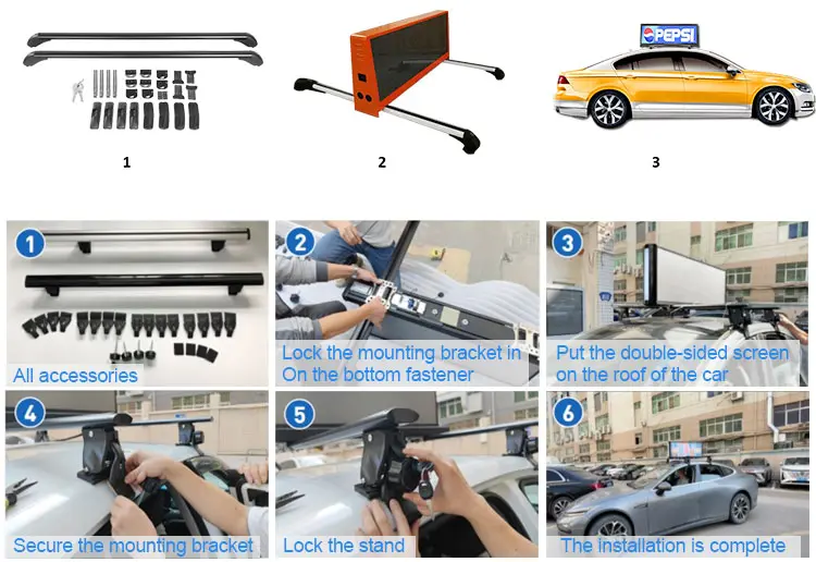 Taxi Roof Led Display Installation Steps