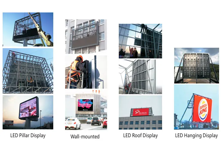 Outdoor LED Video Wall Displays Multiple Installation Types