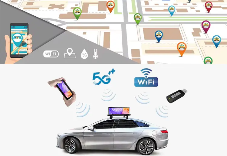 Taxi Top LED Display Mulitple Control Optional