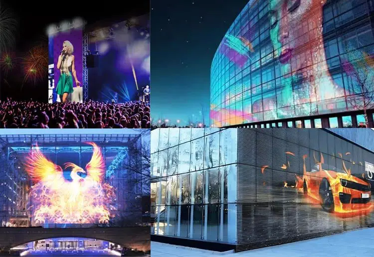 Transparent Rental LED Screens Applications