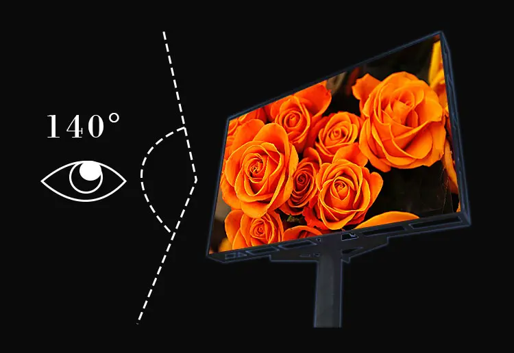 140-degree Wide Viewing Angle