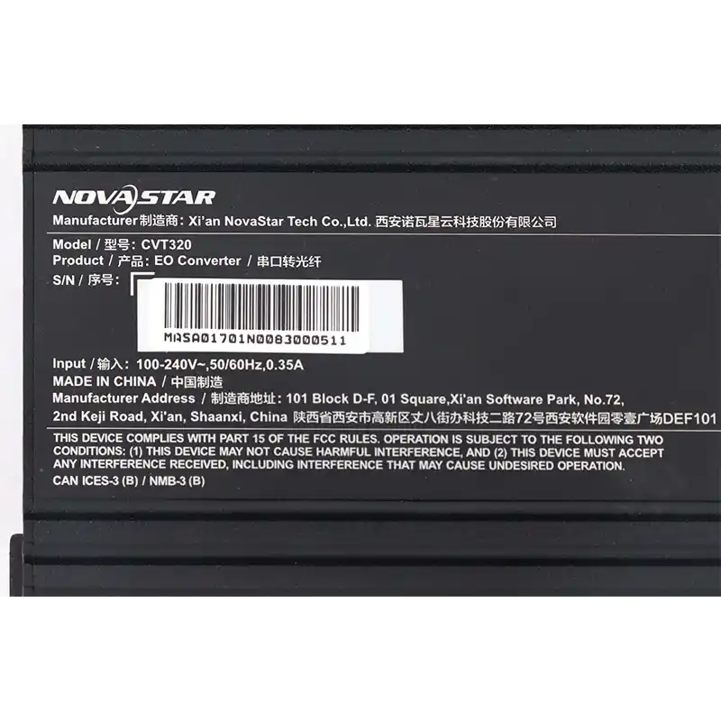 NOVASTAR CVT320 Ethernet Single-mode Optic Fiber Converter3