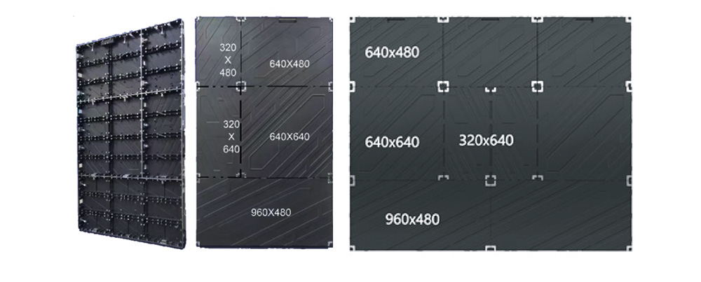 Different sizes of cabinets splicing LED screens to adapt to different size requirements