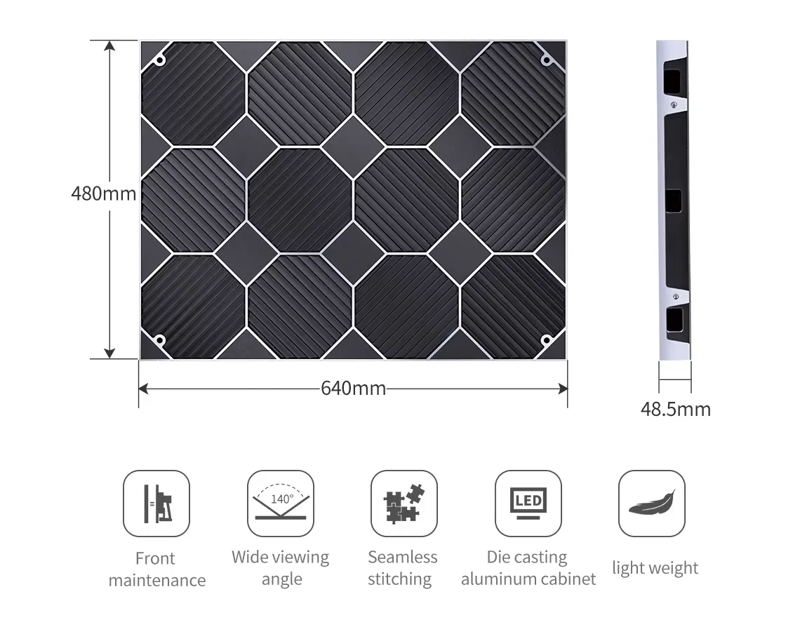 HD Small Pitch HUB Hard Connection Design Indoor LED Video Wall
