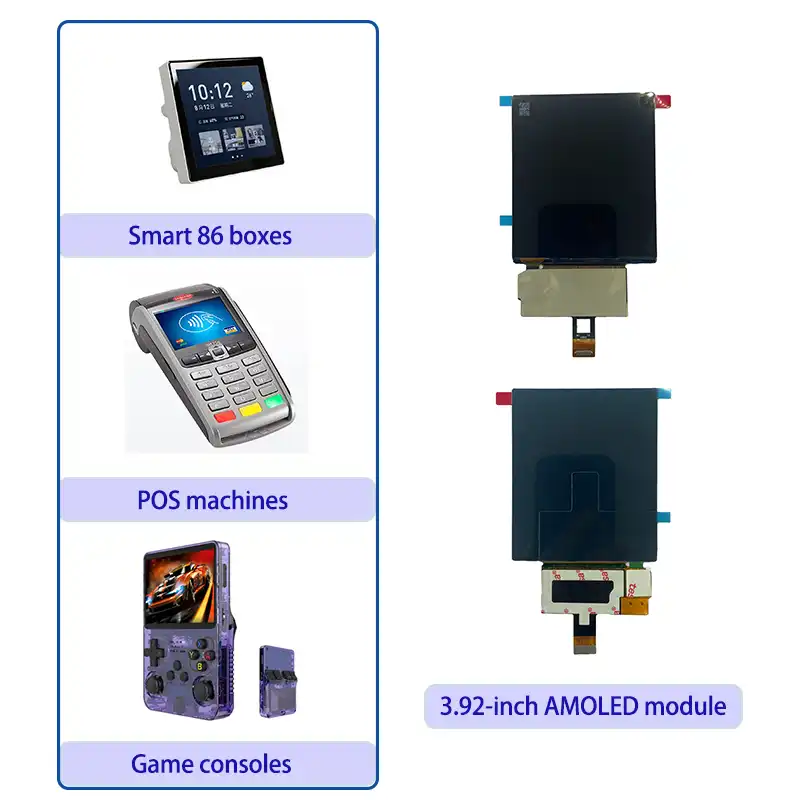3.92″ AMOLED Display, 1080×1240, MIPI3