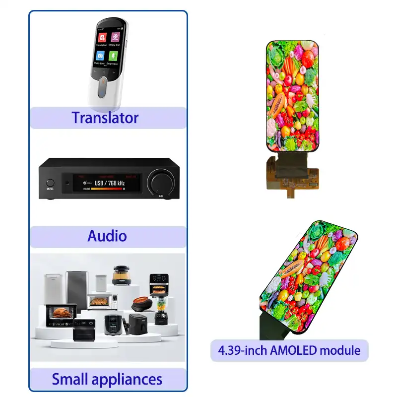 4.39″ AMOLED Display, 568×1210, MIPI5