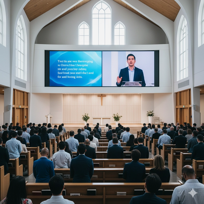 church LED displays for worship and lyrics