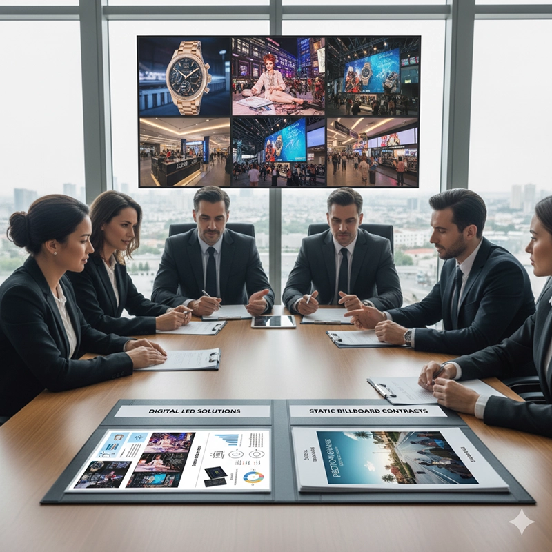 advertising LED display procurement vs traditional billboard