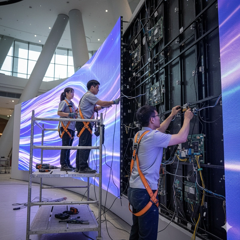 Lightweight Flexible LED panel features for stage