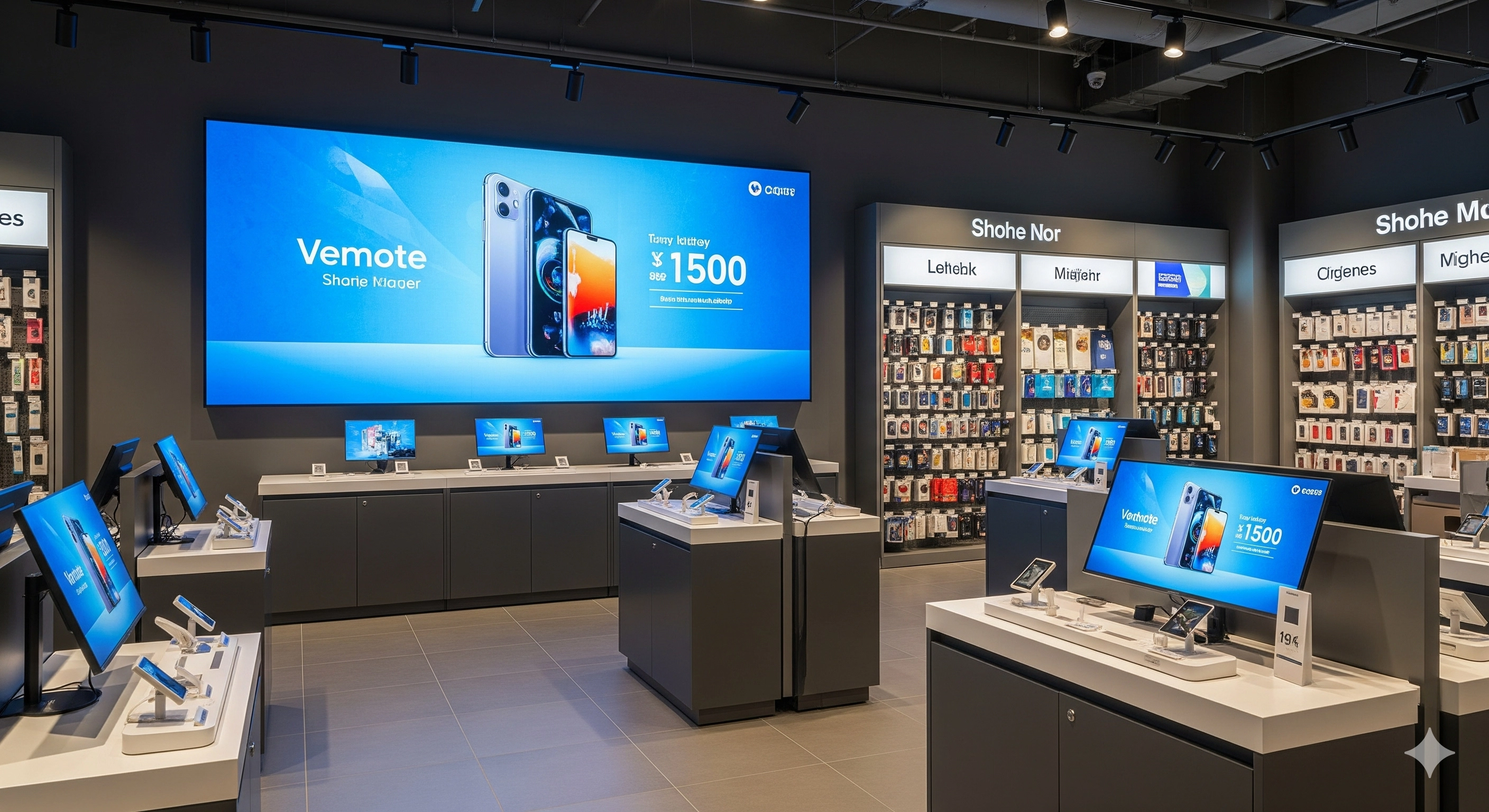 Optimal placement of an indoor LED display in a retail space for maximum audience visibility