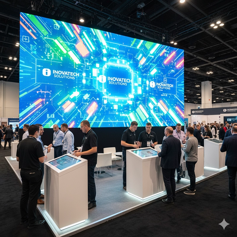 Indoor LED Display rental at corporate exhibition