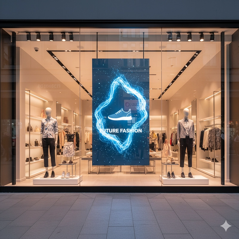 Transparent LED Display rental for retail store