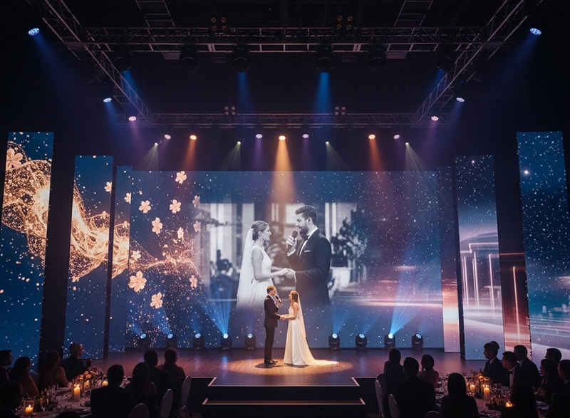 Stage LED screen LED video wall for wedding backdrop