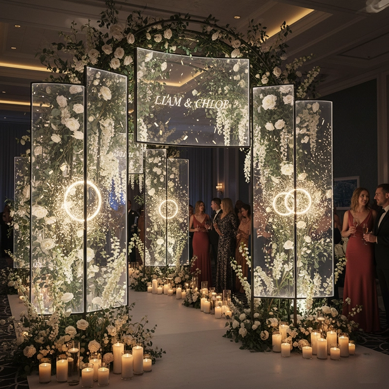 Transparent LED Display for wedding entrance decoration