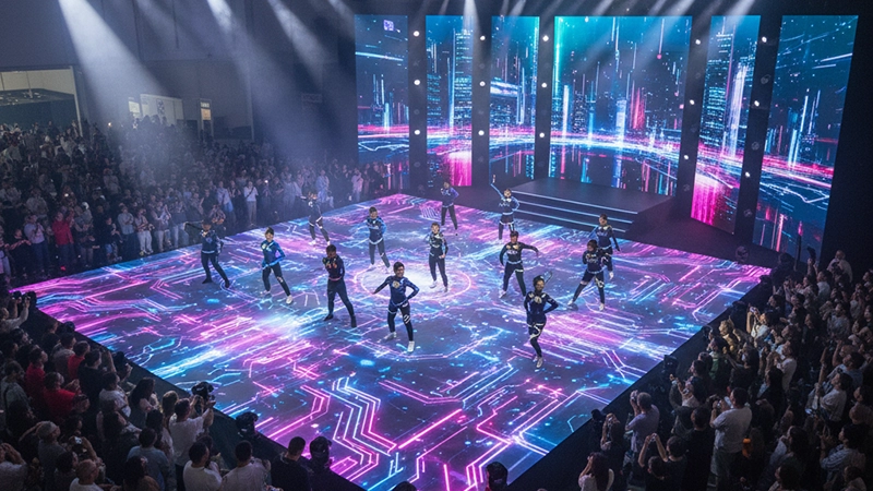 interactive LED floor screen 